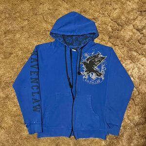 Harry Potter Ravenclaw Thrashed Hoodie Blue Small